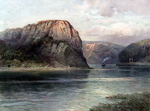 Gem�lde vom Loreleyfelsen